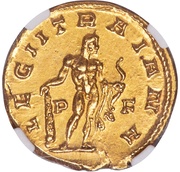 Aureus- Victorinus LEG II TRAIANA P F reverse image