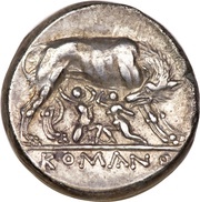 Didrachm Anonymous; ROMANO, Rome, 270 BC - 265 BC reverse image