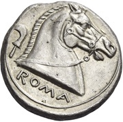 Didrachm Anonymous; ROMA, Rome, 241 BC - 235 BC reverse image