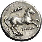 Didrachm Anonymous; ROMA, Rome, 230 BC - 226 BC reverse image