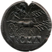 Didrachm Anonymous; ROMA, Rome, 225 BC - 214 BC reverse image