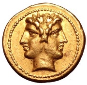 ½ Stater Dioscuri; ROMA obverse image
