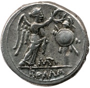 Victoriatus MP; ROMA M͡P reverse image