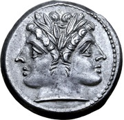Quadrigatus Anonymous; ROMA obverse image