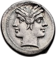 Quadrigatus Anonymous; ROMA obverse image