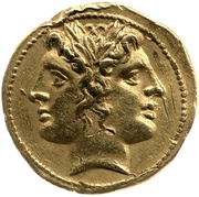 Stater Dioscuri; ROMA obverse image