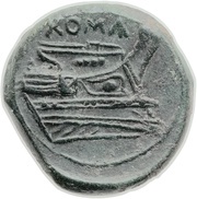 Quartuncia Anonymous; ROMA, Rome, 217 BC - 215 BC reverse image