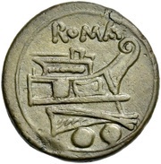 Sextans Anonymous, Rome, 215 BC - 212 BC reverse image