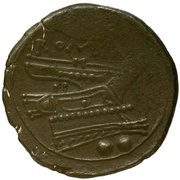 Sextans Anonymous; ROMA, Rome, 214 BC - 212 BC reverse image