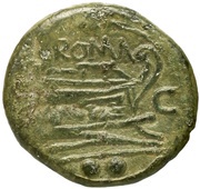 Sextans Lucius Cornelius Lentulus; ROMA, Rome, 211 BC reverse image