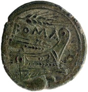 Sextans Anonymous; ROMA, Rome, 211 BC - 210 BC reverse image