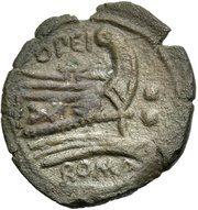 Sextans Opimia; OPEI ROMA, Rome, 169 BC - 158 BC reverse image