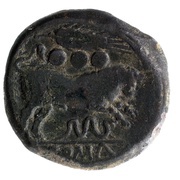 Quadrans Anonymous; ROMA, Rome, 211 BC - 210 BC reverse image