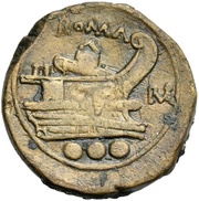 Quadrans Roma; ROMA, Rome, 211 BC - 210 BC reverse image