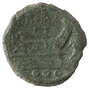 Quadrans Cornucopiae 1; ROMA, Rome, 207 BC reverse image