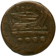 Triens Anonymous; ROMA, Rome, 214 BC - 212 BC reverse image