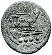 Triens Anonymous; ROMA, Rome, 211 BC reverse image