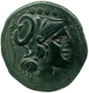 Triens Victory; ROMA obverse image