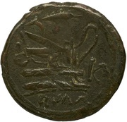 Triens KA; ROMA, Rome, 211 BC - 208 BC reverse image