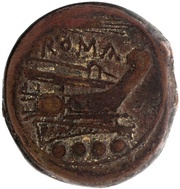 Triens Anonymous; ROMA, Rome, 211 BC - 210 BC reverse image