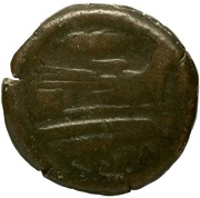 Triens Anonymous; ROMA, Rome, 211 BC - 210 BC reverse image