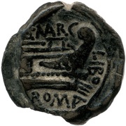 Triens Marcia: Quintus Marcius Libo; Q•MARC LIBO ROMA reverse image
