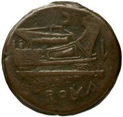 Semis Anonymous; ROMA, Rome, 214 BC - 212 BC reverse image