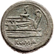 Semis Anonymous; ROMA, Rome, 211 BC reverse image