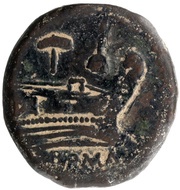 Semis Apex and Hammer; ROMA, Rome, 211 BC - 208 BC reverse image