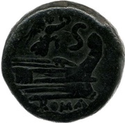 Semis Victory; ROMA, Rome, 211 BC - 208 BC reverse image
