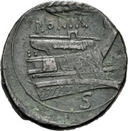 Semis Anonymous; ROMA, Rome, 211 BC - 210 BC reverse image