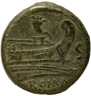 Semis Cornucopiae 1; ROMA, Rome, 207 BC reverse image