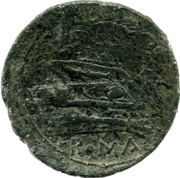 As KA; ROMA, Rome, 211 BC - 208 BC reverse image