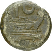 As Crescent 1; ROMA, Rome, 207 BC reverse image