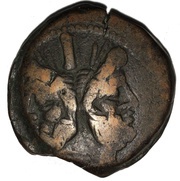 As Butterfly, Butterfly and Vine-Branch; ROMA obverse image