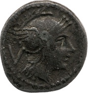 Quinarius Anonymous; ROMA obverse image