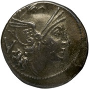 Quinarius Anonymous; ROMA obverse image
