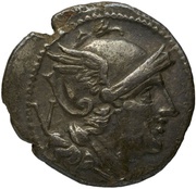 Quinarius Anonymous; ROMA obverse image