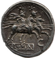 Quinarius Lucius Cornelius Lentulus; ROMA reverse image