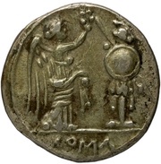 Victoriatus Anonymous; ROMA, Rome, 211 BC - 208 BC reverse image