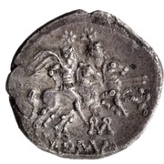 Quinarius Roma; ROMA, Rome, 211 BC - 210 BC reverse image