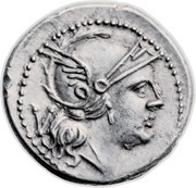Quinarius Anonymous; ROMA obverse image