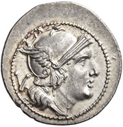 Quinarius MT; ROMA obverse image