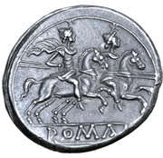 Denarius, Rome, 211 BC reverse image