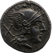 Denarius Anonymous; ROMA obverse image