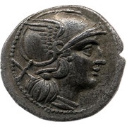 Denarius Anonymous; ROMA obverse image