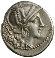 Denarius Anonymous; ROMA obverse image