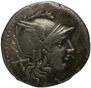 Denarius Anonymous; ROMA obverse image