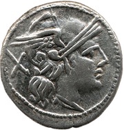 Denarius Caduceus 1; ROMA obverse image