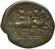 Denarius Wreath; ROMA, Rome, 211 BC - 208 BC reverse image